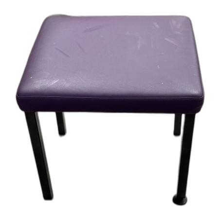 tabouret rectangulaire skai violet assise 40 x 50 cm