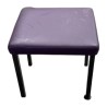 tabouret rectangulaire skai violet assise 40 x 50 cm