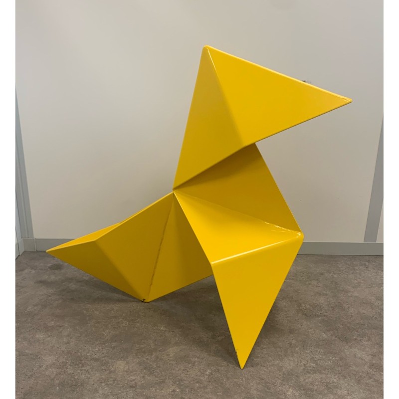 cocotte decorative metal jaune