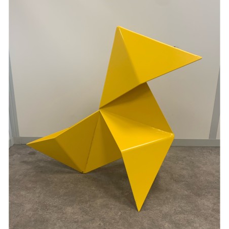cocotte decorative metal jaune