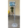 portemanteau metal chrome pied blanc