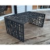 table basse metal exterieur sur terrasse