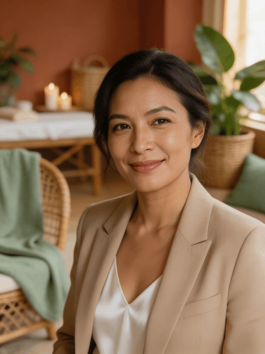 Gérante de spa avec table de massage professionnelle TKM France